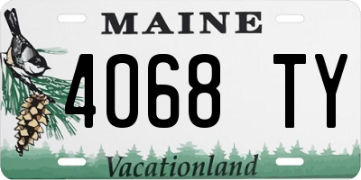 ME license plate 4068TY