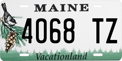 ME license plate 4068TZ