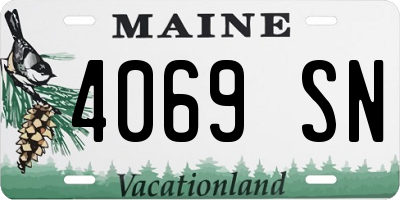 ME license plate 4069SN