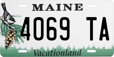 ME license plate 4069TA