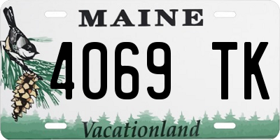 ME license plate 4069TK