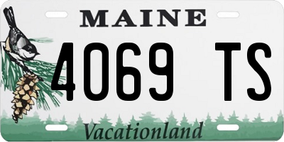 ME license plate 4069TS