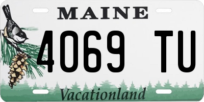 ME license plate 4069TU
