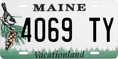 ME license plate 4069TY