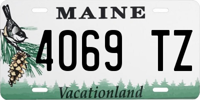 ME license plate 4069TZ