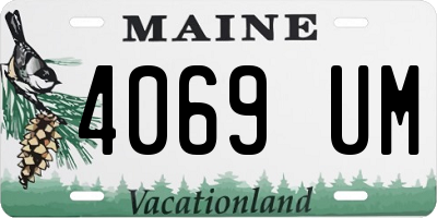 ME license plate 4069UM