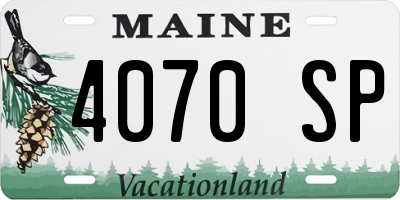 ME license plate 4070SP