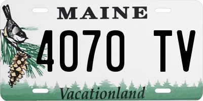 ME license plate 4070TV