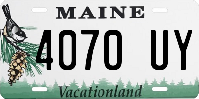 ME license plate 4070UY