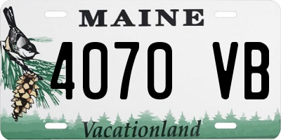 ME license plate 4070VB