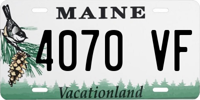 ME license plate 4070VF