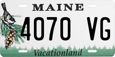 ME license plate 4070VG