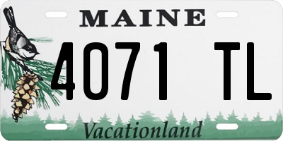 ME license plate 4071TL