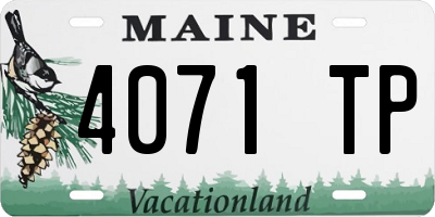 ME license plate 4071TP