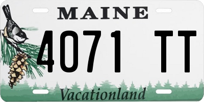 ME license plate 4071TT
