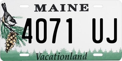 ME license plate 4071UJ