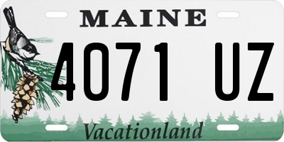 ME license plate 4071UZ