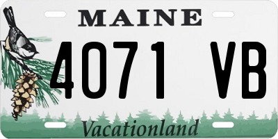 ME license plate 4071VB