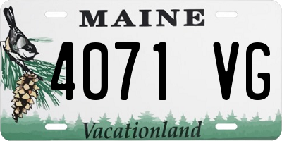 ME license plate 4071VG