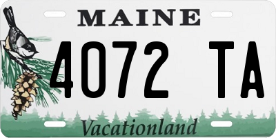 ME license plate 4072TA