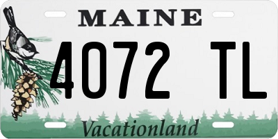 ME license plate 4072TL