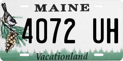 ME license plate 4072UH
