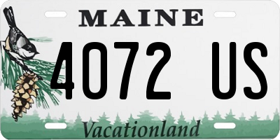 ME license plate 4072US