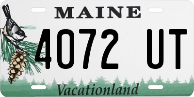 ME license plate 4072UT