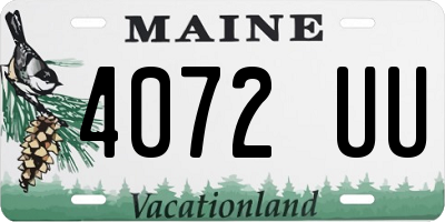 ME license plate 4072UU