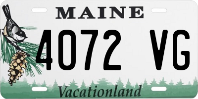 ME license plate 4072VG