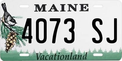 ME license plate 4073SJ