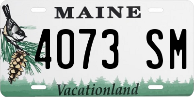ME license plate 4073SM
