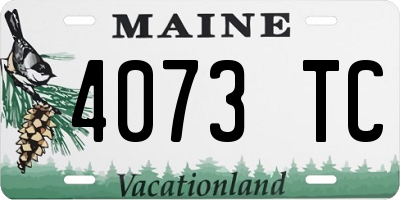 ME license plate 4073TC