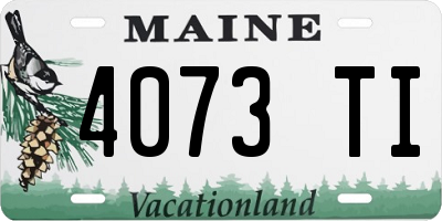 ME license plate 4073TI