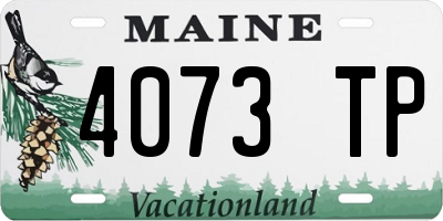 ME license plate 4073TP