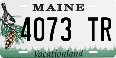 ME license plate 4073TR