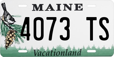 ME license plate 4073TS