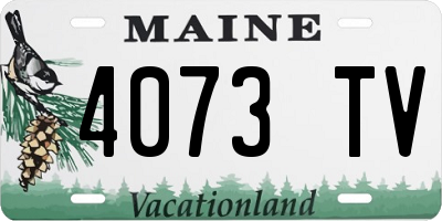 ME license plate 4073TV