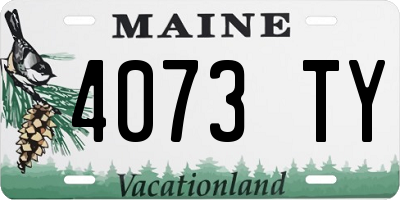 ME license plate 4073TY