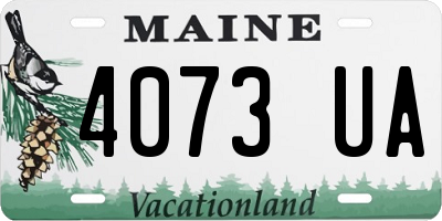 ME license plate 4073UA