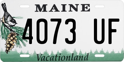 ME license plate 4073UF