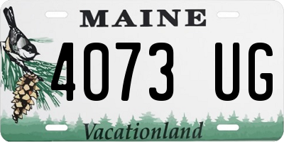 ME license plate 4073UG