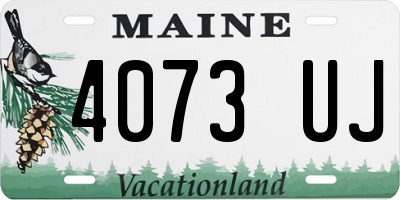 ME license plate 4073UJ