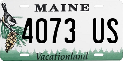 ME license plate 4073US