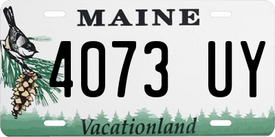 ME license plate 4073UY