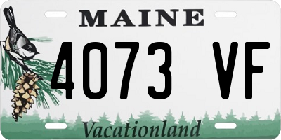ME license plate 4073VF
