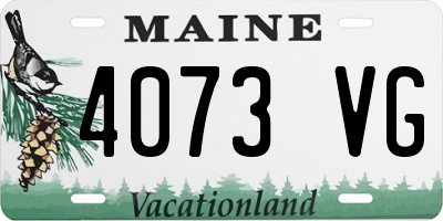 ME license plate 4073VG