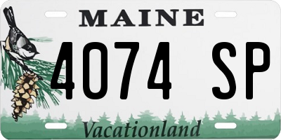 ME license plate 4074SP