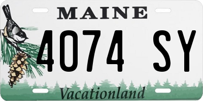 ME license plate 4074SY