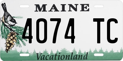 ME license plate 4074TC